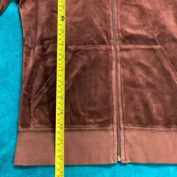 Juicy Couture Maroon Wine Velour Tracksuit - Picture 4 of 14